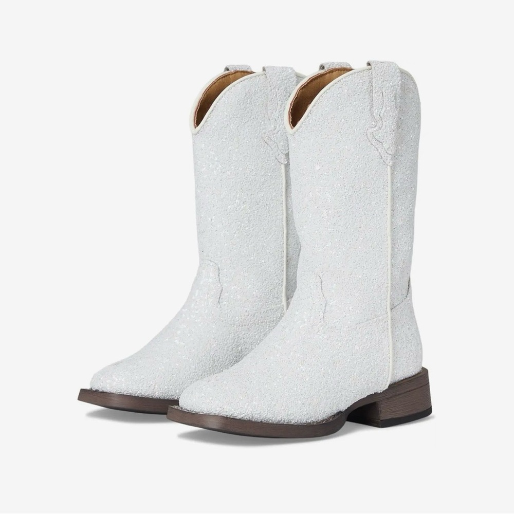 Roper Kids White Glitter Boots Toddler Size 9